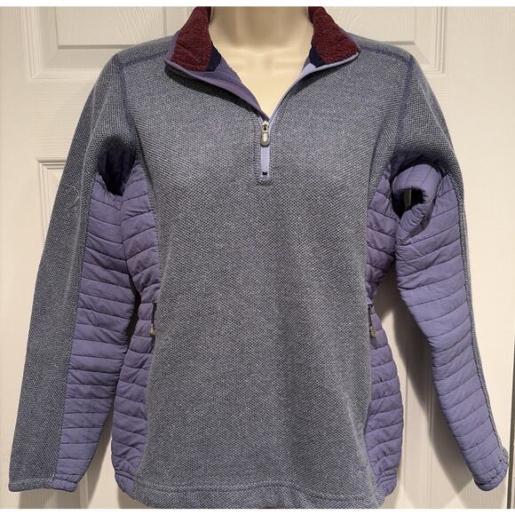 Patagonia Jackets & Blazers - Vintage Patagonia Knit Fleece Pullover Women’s Quarter zip gray Quilted Panels